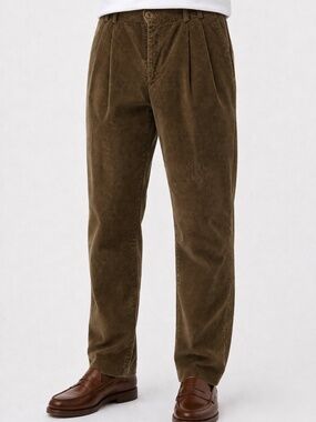 Vintage Colours by Alexander Julian Corduroy Pants Men’s Pleated Brown 90’s (34)
